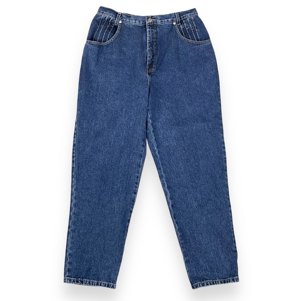 French Dressing Womens 16P 31x29 Blue Vintage High Rise Tapered Jeans Cotton EUC